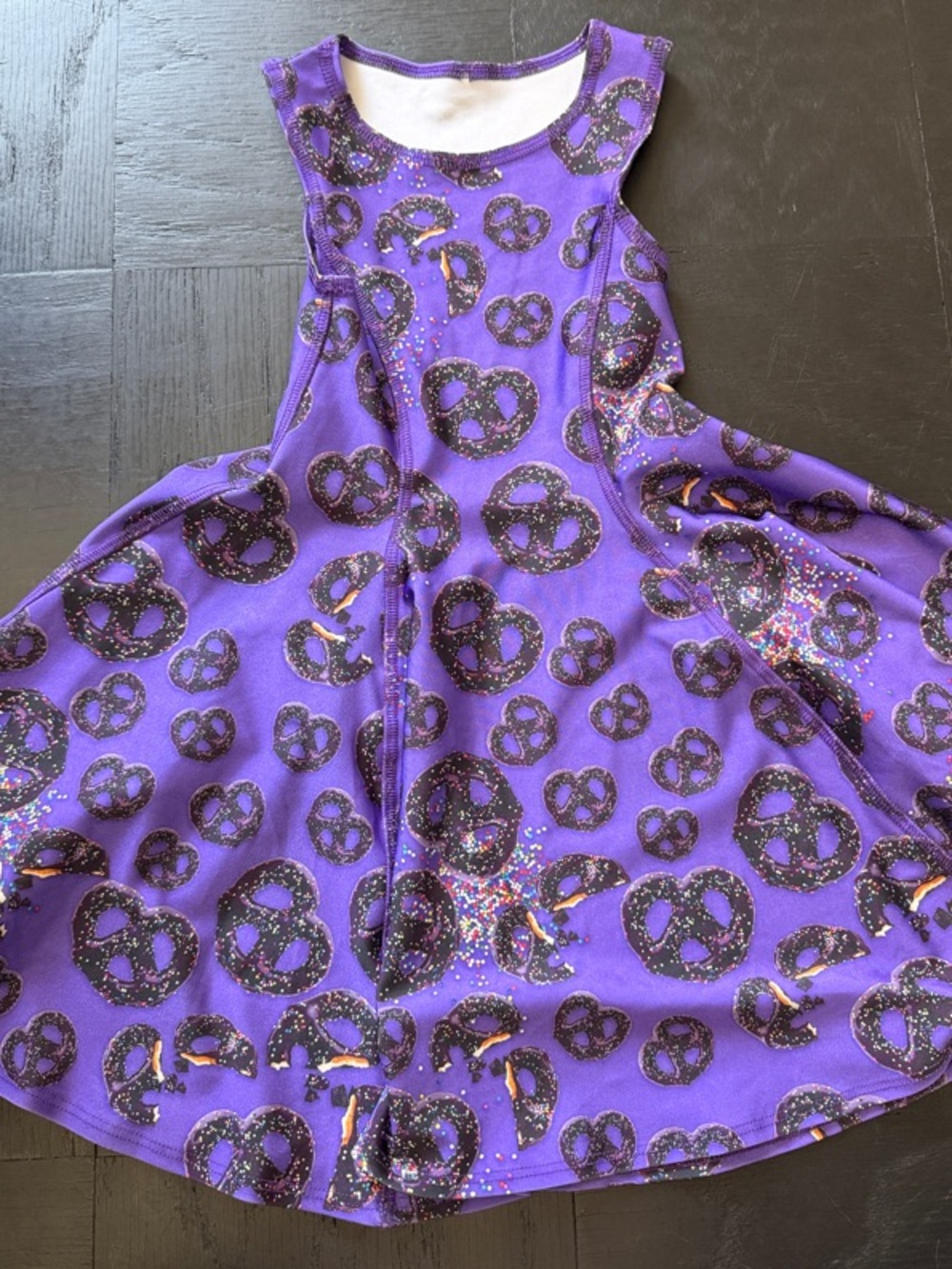 Terez Purple Pretzel Print Twirl Dress